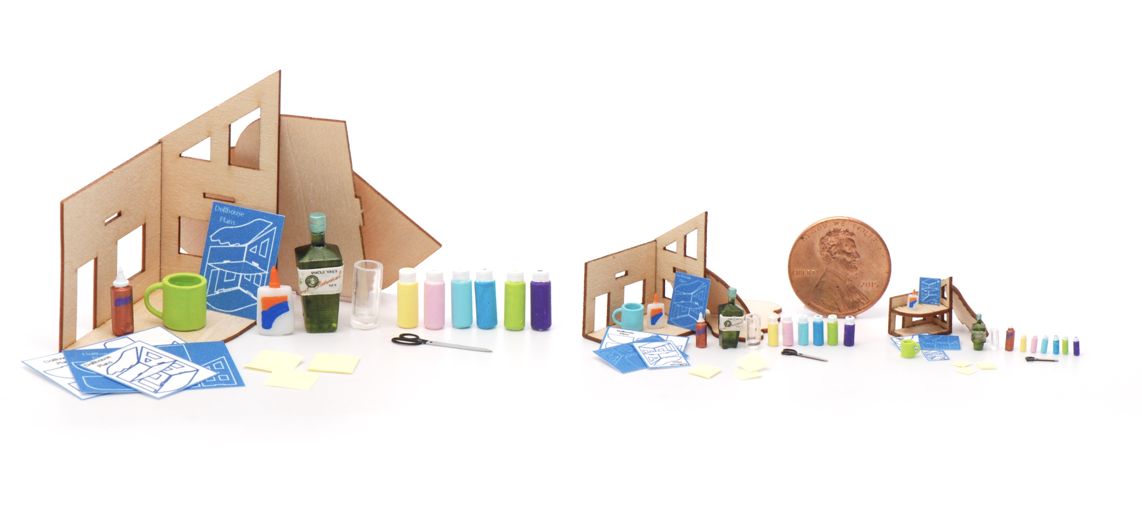 Craft Bench Accessories kit in 3 Scales! NEW Stewart Dollhouse